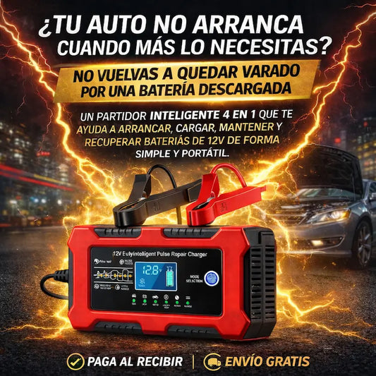 Cargador de baterias Voltix™ - NUNCA MÁS TE QUEDES VARADO - Arranca tu auto en segundos