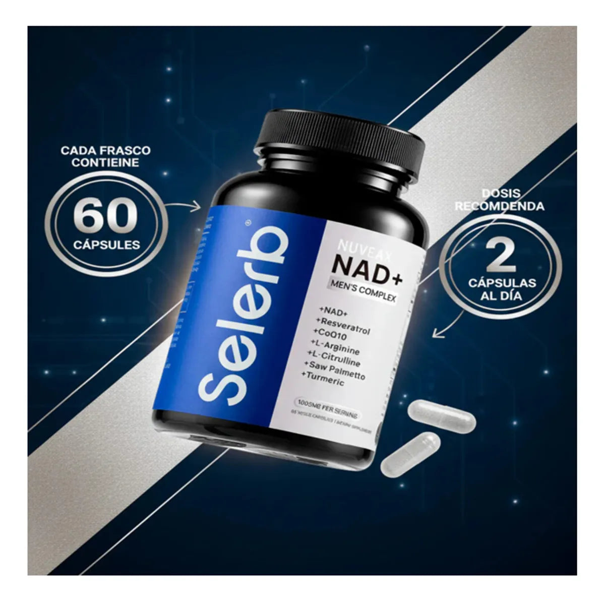 NAD+ Selerb - MAXIMIZA TU MASCULINIDAD CON EL PODER DE NAD+
