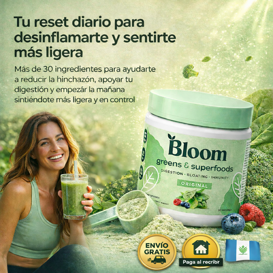 Bloom Vital Nutrición - Superalimentos verdes para apoyar digestión, ligereza y bienestar