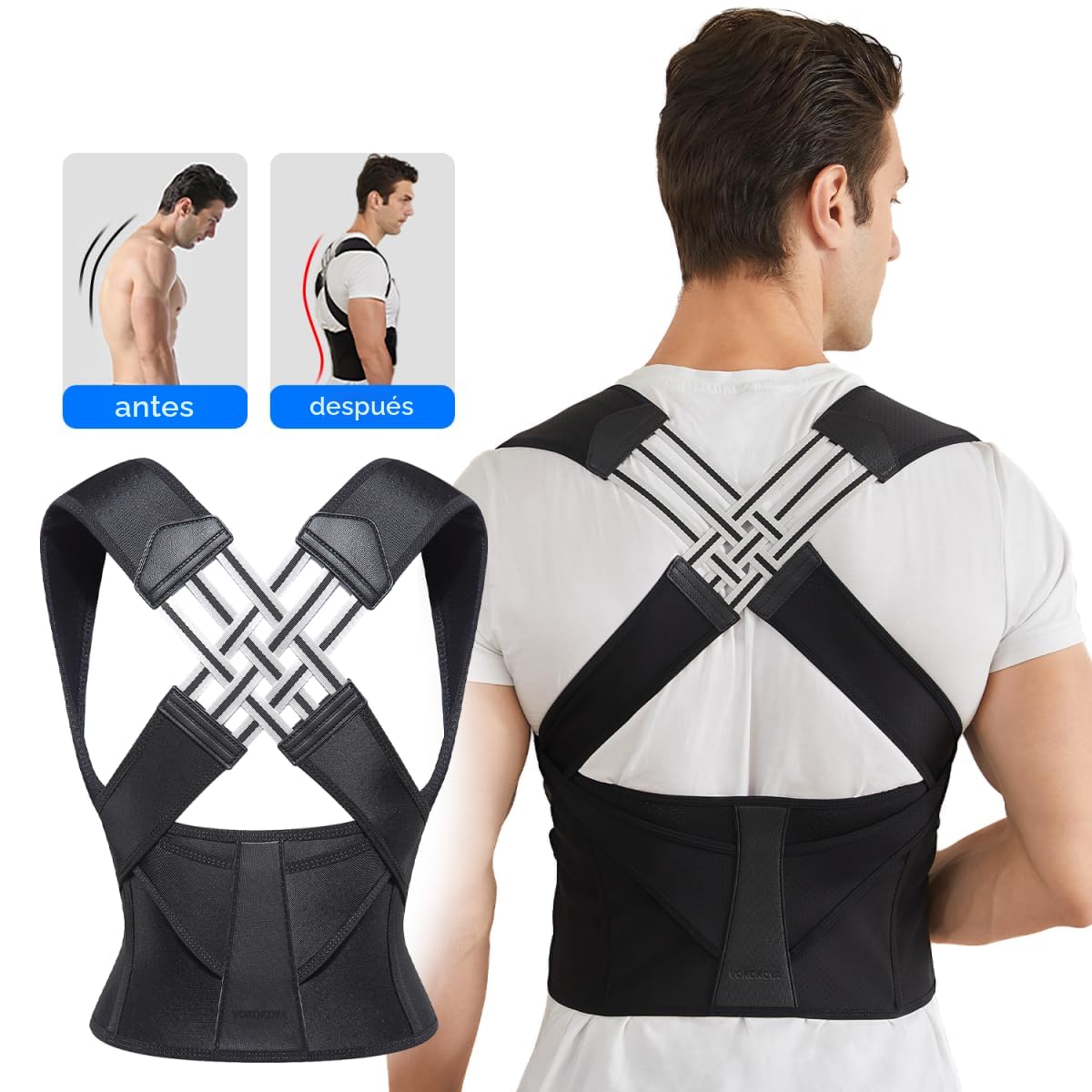 Corrector de Postura Unisex FlexSpalda™ - Elimina la joroba y mejora tu postura en segundos