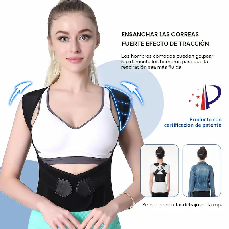 Corrector de Postura Unisex FlexSpalda™ - Elimina la joroba y mejora tu postura en segundos