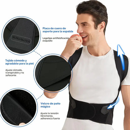 Corrector de Postura Unisex FlexSpalda™ - Elimina la joroba y mejora tu postura en segundos