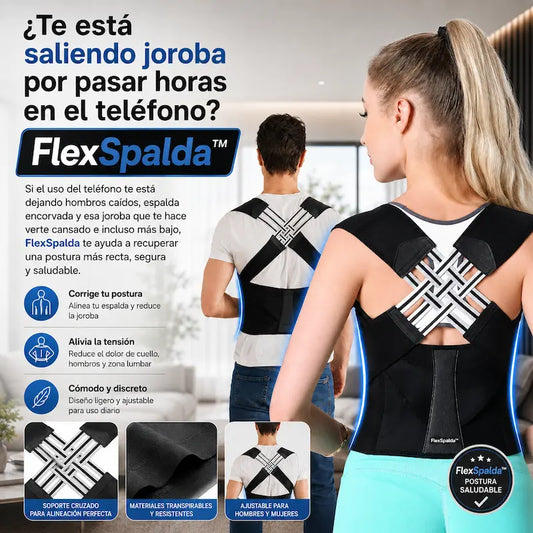 Corrector de Postura Unisex FlexSpalda™ - Elimina la joroba y mejora tu postura en segundos