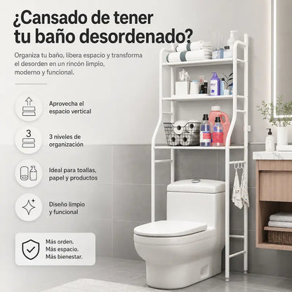 Estante Organizador de Baño 3 Niveles - Ordena tu baño sin remodelar