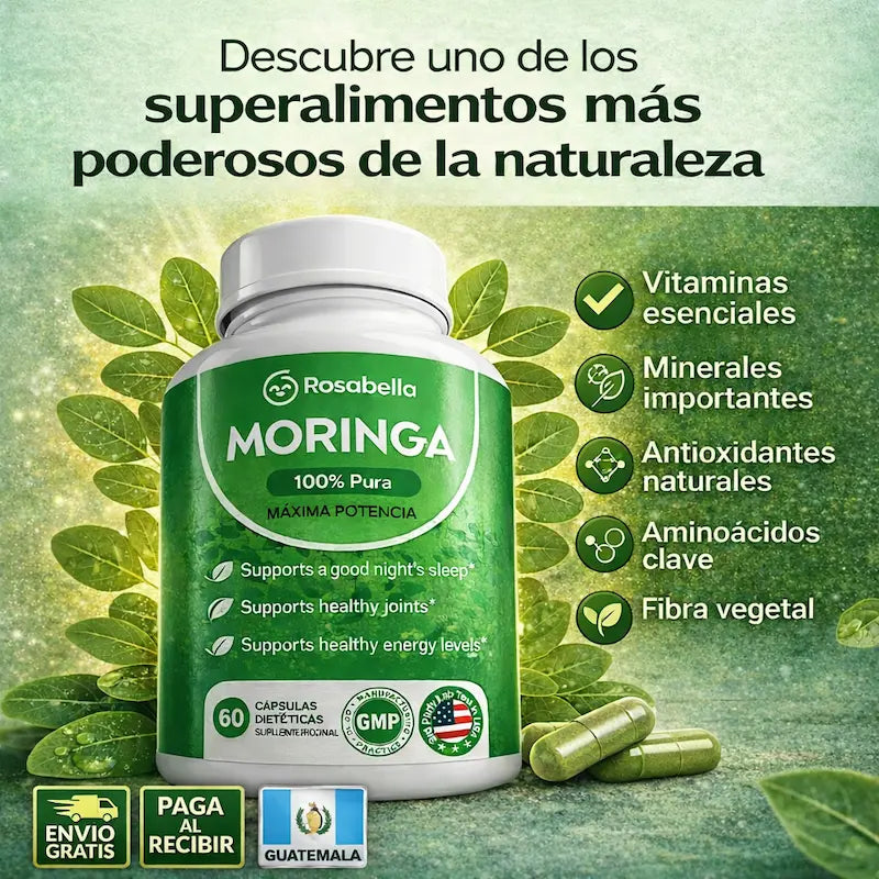 Suplemento Orgánico Moringa - Aumenta tu ENERGIA de forma NATURAL