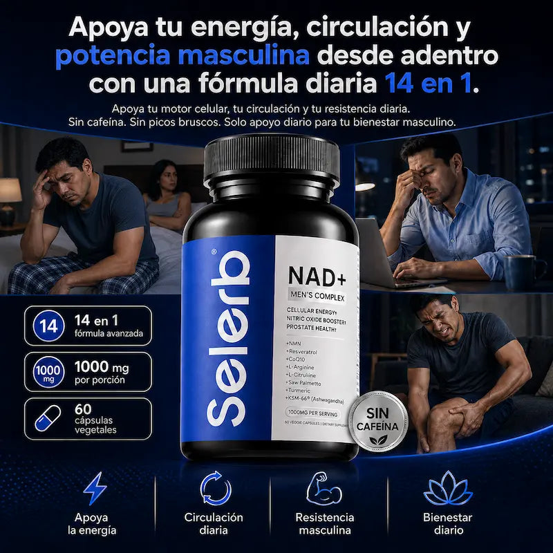 NAD+  Selerb - MAXIMIZA TU MASCULINIDAD CON EL PODER DE NAD+